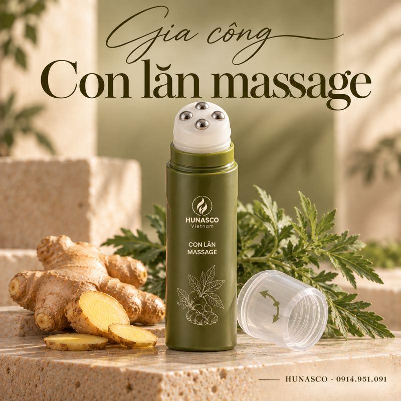 Gia công con lăn massage thảo dược