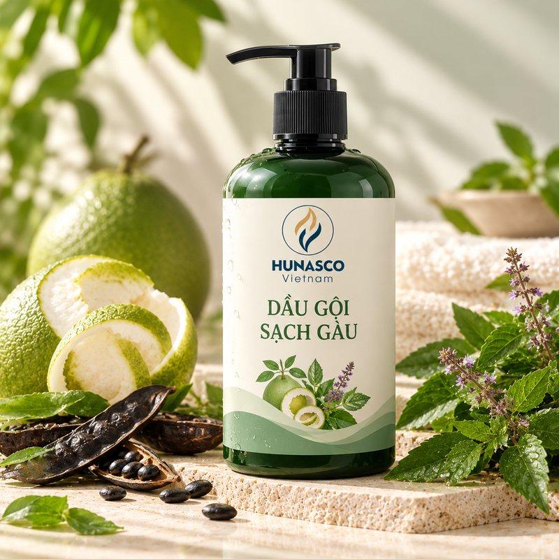 Gia công dầu gội sạch gàu tại nhà máy Hunasco