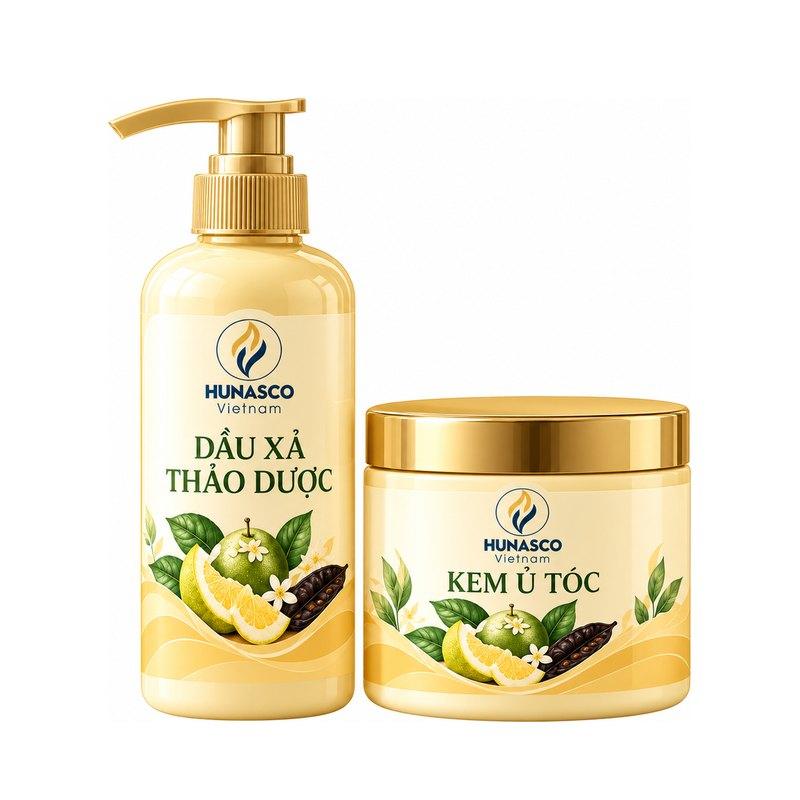 Gia công dầu xả & kem ủ tóc thảo dược