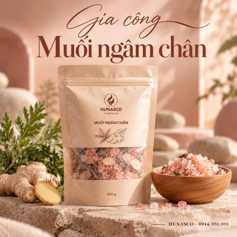Gia công muối ngâm chân thảo dược