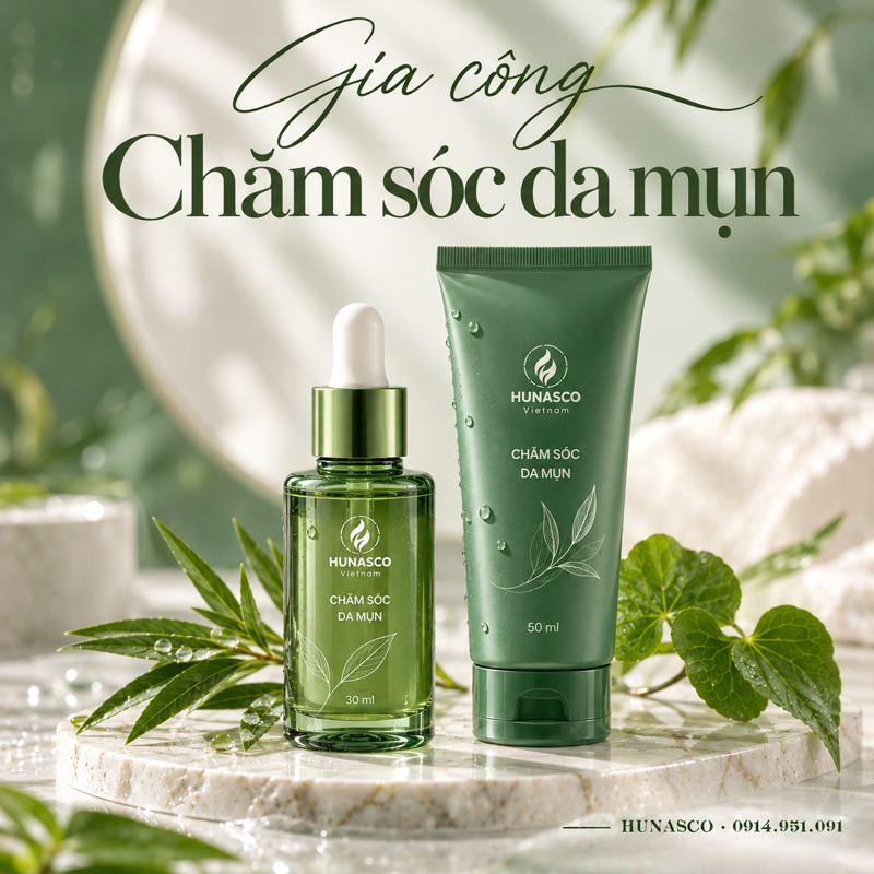 Gia công bộ sản phẩm chăm sóc da mụn