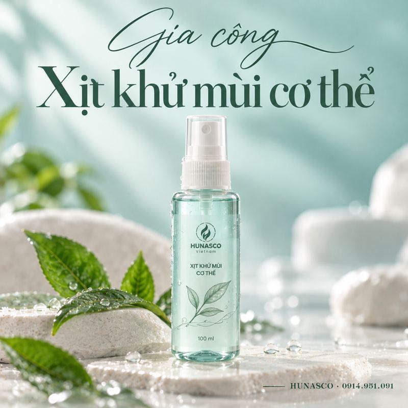 Gia công xịt khử mùi cơ thể thảo dược